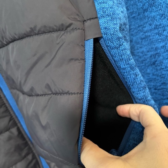 SCANDINAVIAN EXPLORER Combi Blue/Gray Fleece Full Zip Unisex Hoodie Jacket - Picture 7 of 10